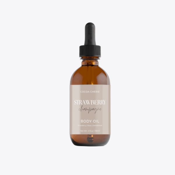 Cocoa Cherie Strawberry Champagne Body Oil 4 oz.